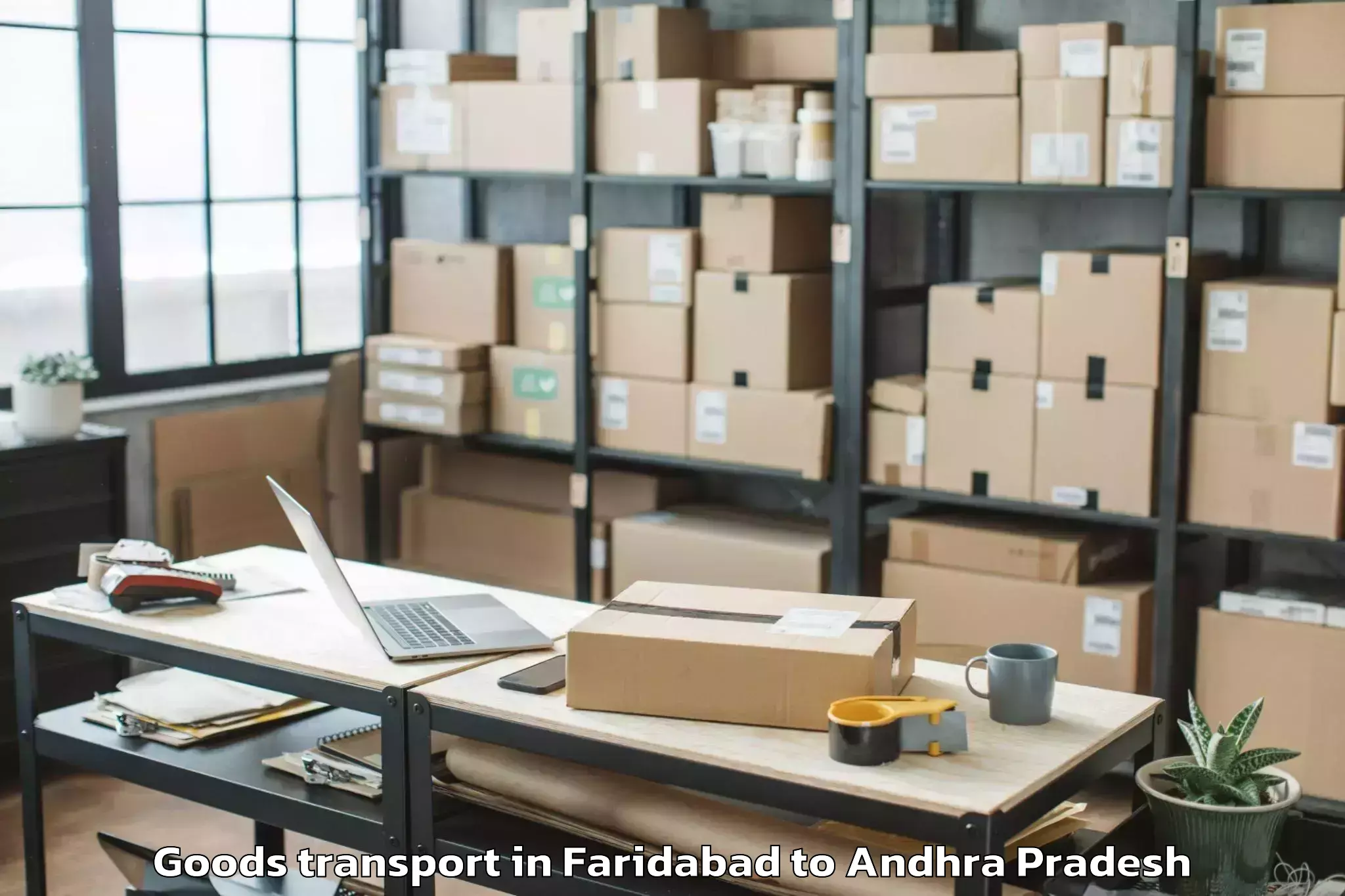 Book Faridabad to Yanamalakuduru Goods Transport Online